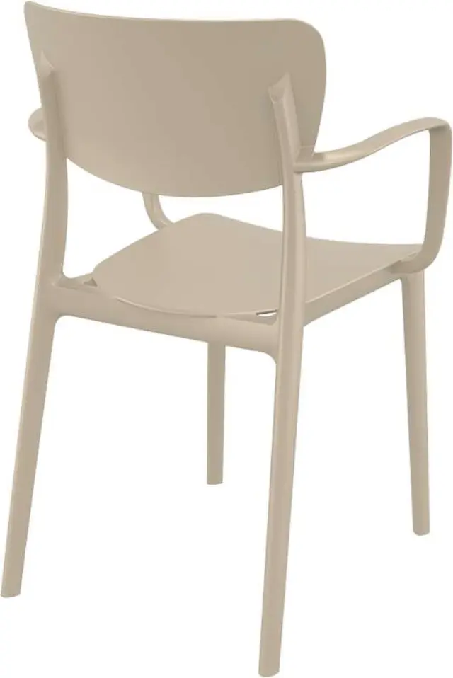 Πολυθρόνα Στοιβαζόμενη LISA Dove Grey PP 54x53x82cm 2
