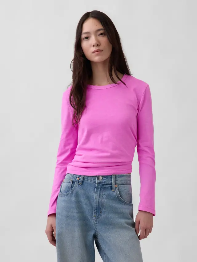 Γυναικεία Μπλούζα VintageSoft από Βιολογικό Βαμβάκι Neon pink glow