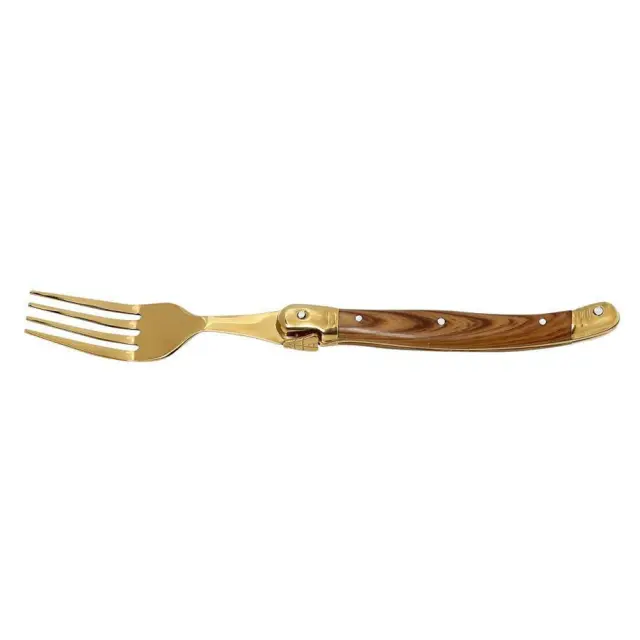 Πηρούνι Steak Antique Cut ξύλινη λαβή 1,5mm 20.5cm Espiel STK106K12