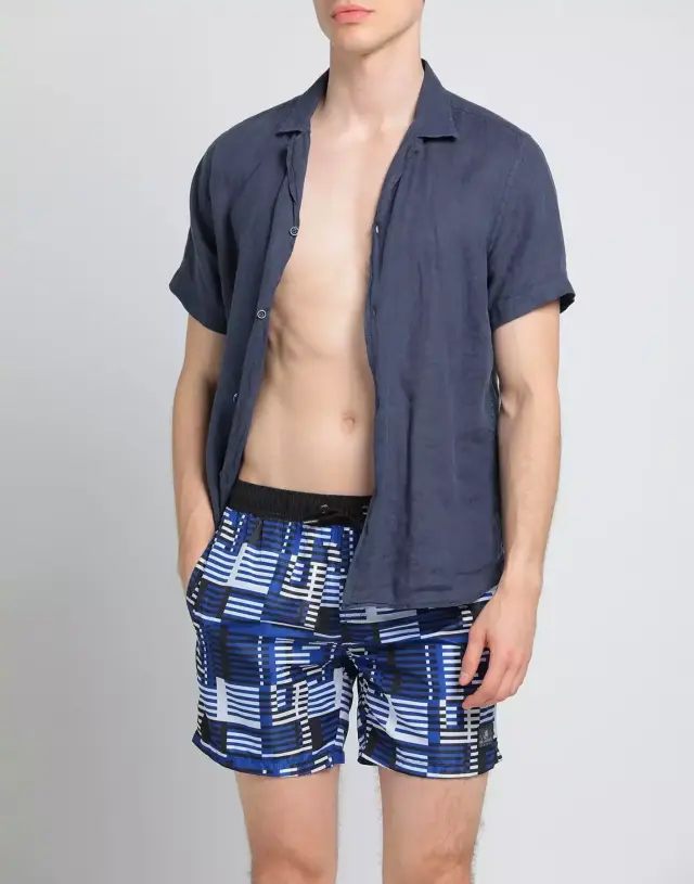 Karl Lagerfeld - Ανδρικό Μαγιό Σορτς KL20MBL02-NAVY Μπλε - S