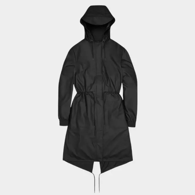 Τζακετ Rains String W Parka 18550-01 Μαύρο - S