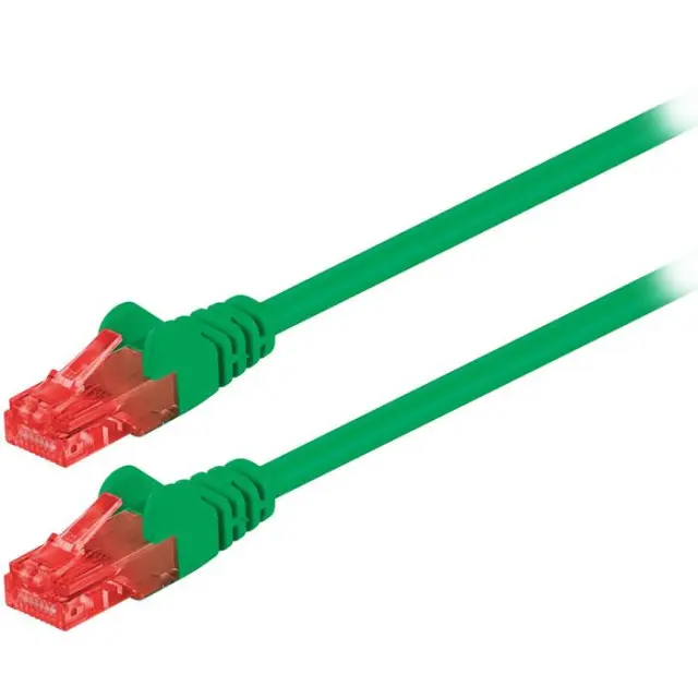 Καλώδιο δικτύου CAT 6, U/UTP, 0.25m σε πράσινο χρώμα.