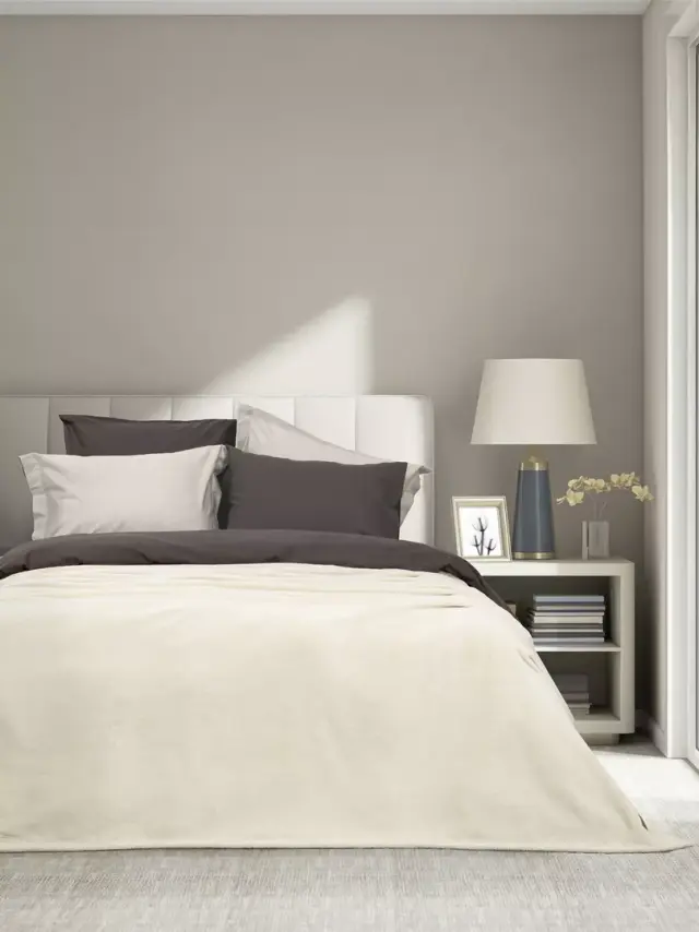 Κουβέρτα 220x240 Υπέρδιπλη 320gsm Fleece nima Alpa 100% Πολυέστερ- Light Beige