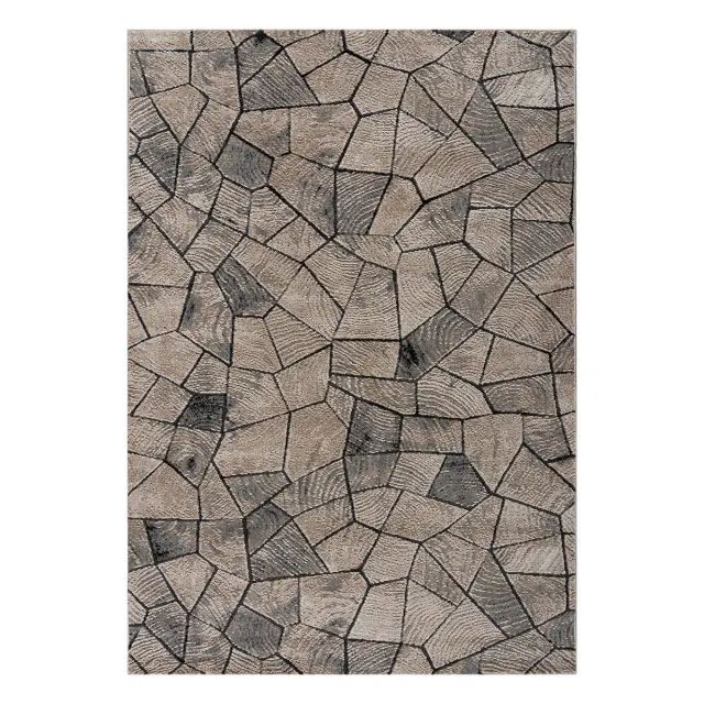 Χαλί 160x230 Beauty Home Serena Art 9837 Μπεζ-Γκρι P.P.Heat Set-Shrink Polyester