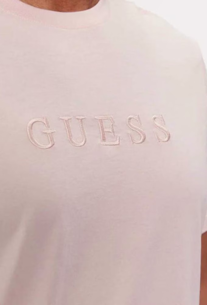 Guess Ανδρικό T-shirt Κοντομάνικο Ροζ Ανοιχτό Ροζ - XXL 2