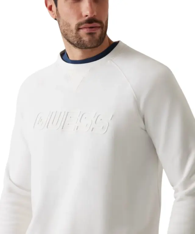 Guess - Ανδρική Μπλούζα Φούτερ Z4YQ16KAIJ1-SCFY Λευκό 2