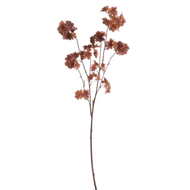Κλαδί τεχνητό φυτό με λουλούδια, 112cm, καφέ