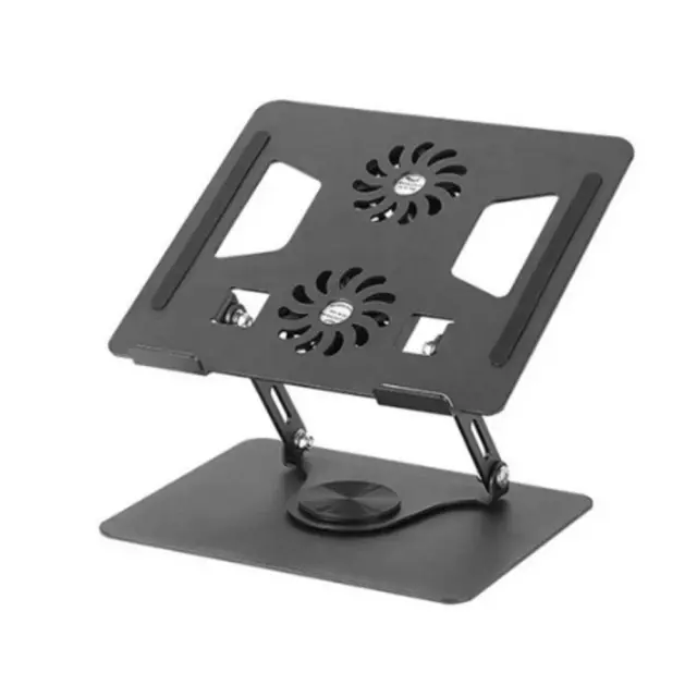 Cooling Pad για Laptop εως 17.3″ Περιστροφής 360 Μοιρών με 2 υποδοχές για ανεμιστηράκια YL-906 Μαύρη