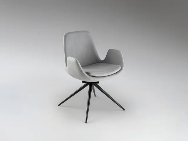 Zuna 408912 Swivel Light Grey Chair εργονομική περιστρεφόμενη καρέκλα Γκρί Μαύρο
