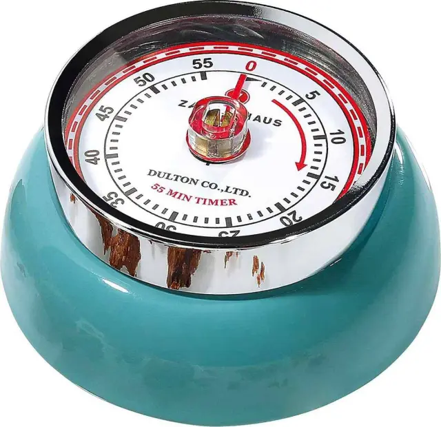 Zassenhaus Χρονόμετρο Κουζίνας Μεταλλικό Retro Collection Speed 7,2x3,5cm 55min Teal