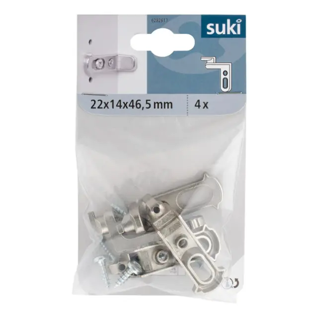 Συνδετικό Για Πίσω Μέρος Στον Τοίχο 22x14x46.5mm Νίκελ 2