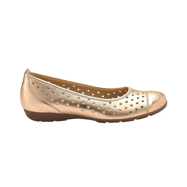 Gabor Μπαλαρίνες Γυναικείο δέρμα Χρυσό GAB/64169 65-CHAMPAGNER - 36