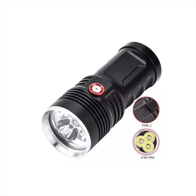 AKIS AK18007 Επαναφορτιζόμενος Φακός - 01-Black-Μαύρο 2