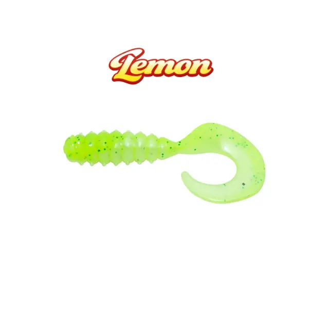 Gurt 60mm 8 Τεμάχια – Σιλικόνη για Τσιπούρα και Αρπακτικά Ψάρια - Τεχνητό Δόλωμα - Lemon