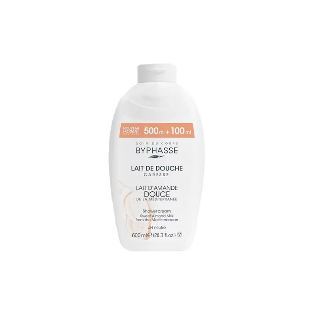 Byphasse Caresse Shower Cream Sweet Almond Milk 600ml