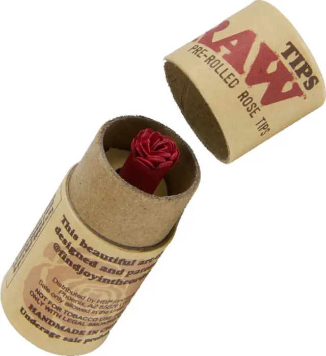 Raw Rose Tips Τζιβάνα Κόκκινη - Προτυλιγμένη Τριαντάφυλλο 3