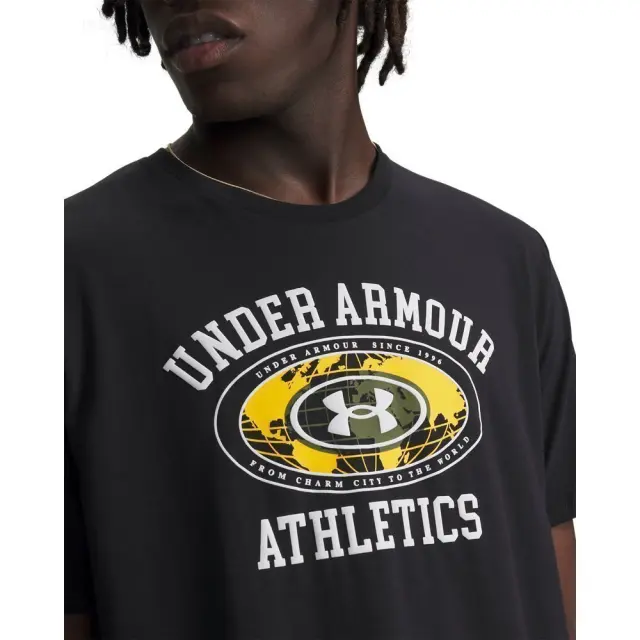Under Armour 60/40S Armor Globe T-Shirt (6009261-001) - Μαύρο - S 3