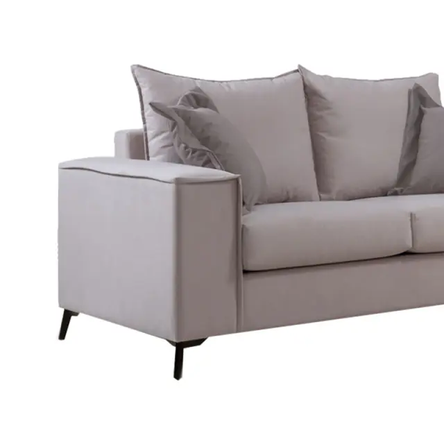 Καναπές Verona 2θέσιος cream - μαξιλάρια mocha 173x93x100εκ 2