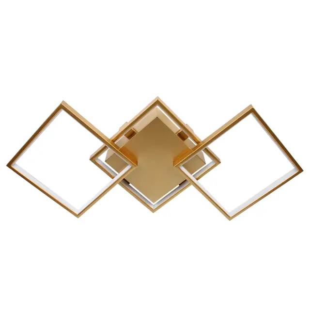 Φωτιστικό οροφής LED 34W 80x35x8 εκ. χρυσό με controller - GLOBOBOX 2