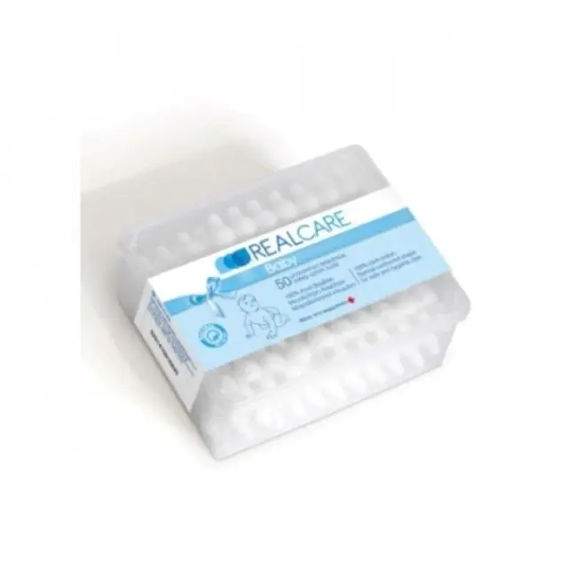 REAL CARE ΜΠΑΤΟΝΕΤΕΣ BABY ΑΠΌ 100% ΑΓΝΟ ΒΑΜΒΑΚΙ 50 ΤΕΜ.