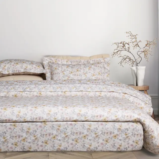 Σετ Σεντόνια 260x280 King Prestige Das Home 1720 Taupe-Grey Χωρίς Λάστιχο100% Βαμβακoσατέν