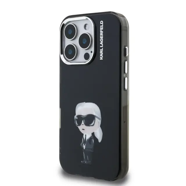 Karl Lagerfeld IML Aquarelle Karl Case for iPhone 16 Pro Black 2
