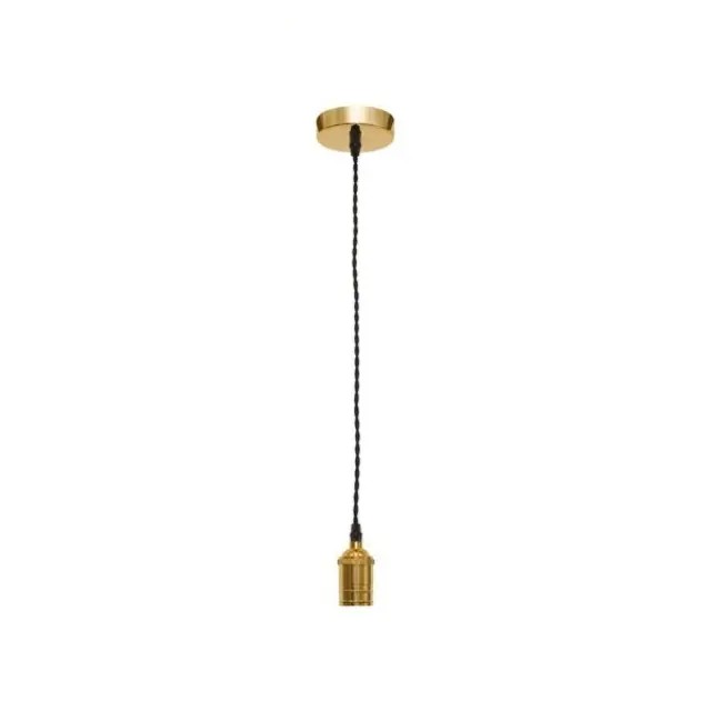 Lampholder E27 met. Textile V2 gold PLM011 LEDmaxx