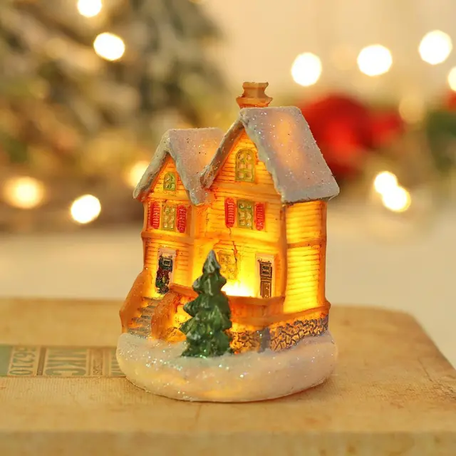 Artezan Christmas LED Table Top House Decoration Light Brown 8.5*6.5*6cm 15.004.0233 2