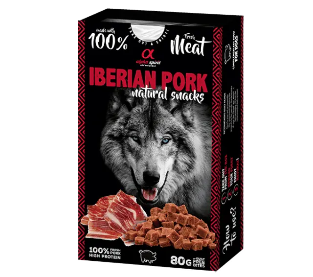 Alpha spirit Naturals dogs iberian pork 80g