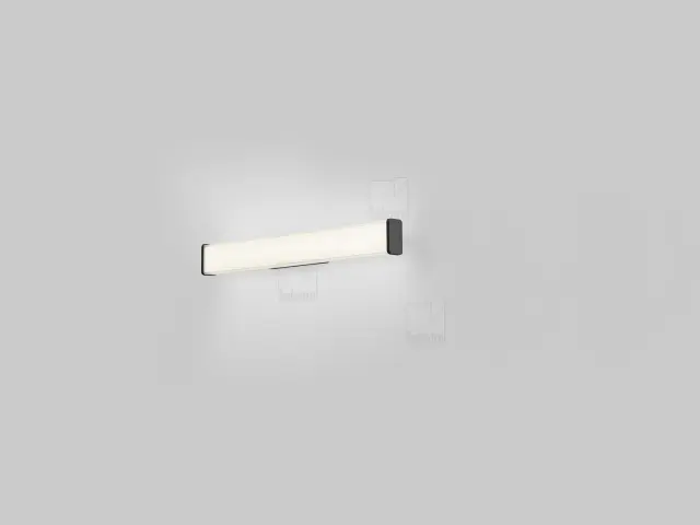 ISOU Φωτιστικό Τοίχου Μπάνιου LED 12W IP44 Ρυθμιζόμενης Θερμοκρασίας Χρώματος 3000K-4000K Ματ Μαύρο