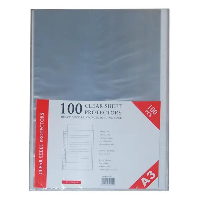 Ζελατίνες πολύτρυπες 35mic Α3 100 τεμαχίων Υ43x30.5cm