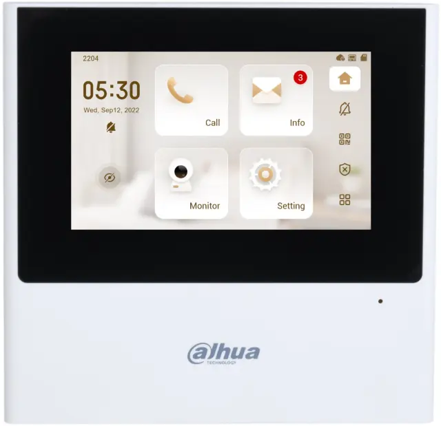 Dahua VTH2611L-WP, Home monitor with 4.3" touchscreen, Wi-Fi and LAN