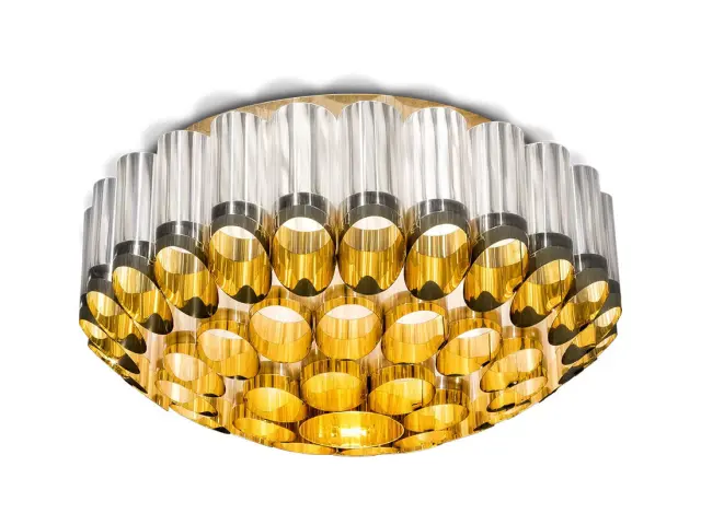 Odeon Ceiling Χρυσό Φωτιστικό Οροφής Design Ø65
