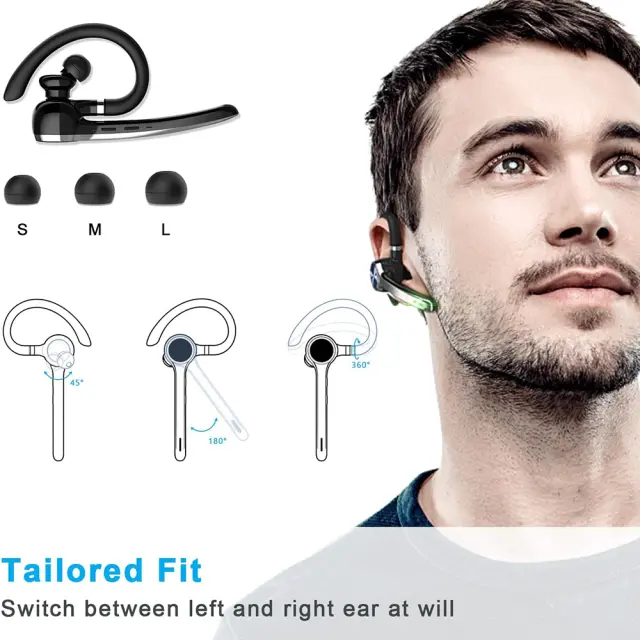 Techsuit NeXound G7 Bluetooth Handsfree Ακουστικό με ENC, Bluetooth 5.1, Qualcomm & Θήκη Φόρτισης 72 Ωρών Μαύρο 3