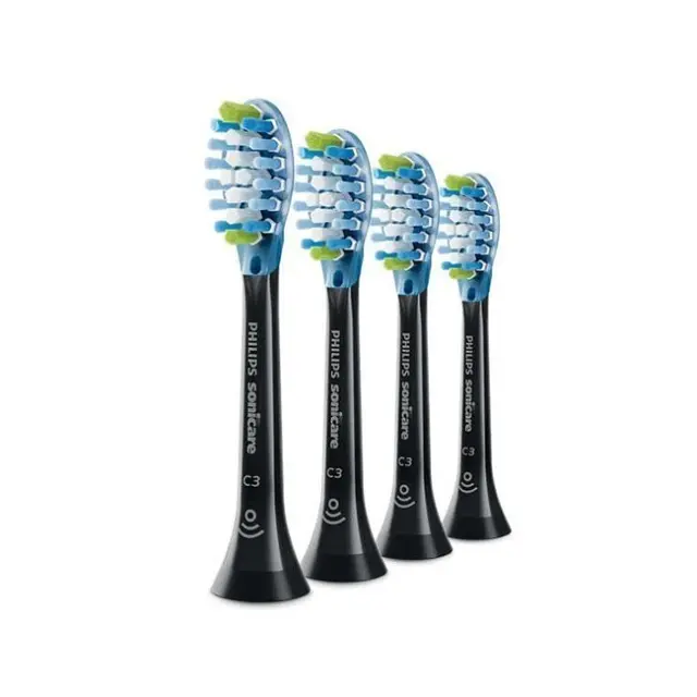Philips Ανταλλακτικές Κεφαλές Ηλεκτρικής Οδοντόβουρτσας Sonicare C3 Premium Plaque Defence 4pcs Black (HX9044/33)
