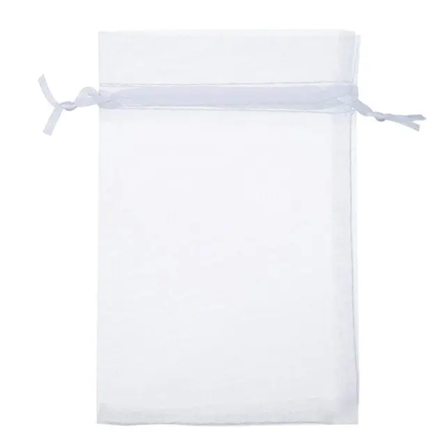 Πουγκί από Οργάντζα 12x9cm, White - 10τεμ