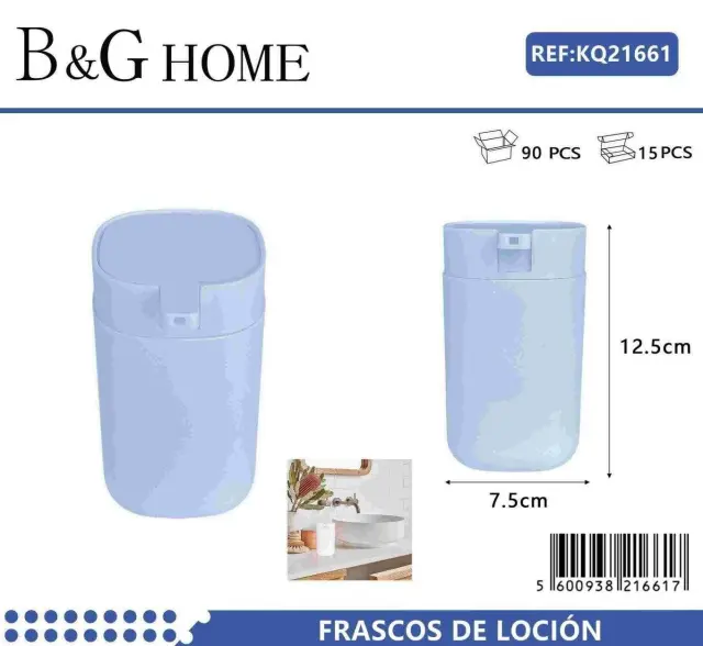 Θήκες κρεμοσάπουνου Dispenser πλαστικές - Σετ 5pcs - Light Blue - 21661 2