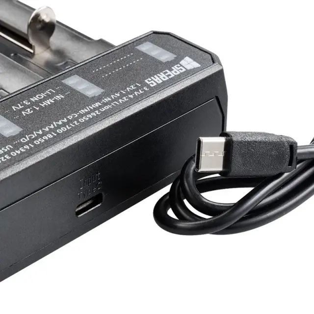 Φορτιστής Μπαταριών SPERAS SP-i4 4 Θέσεων Li-ion & AA/AAA USB 3