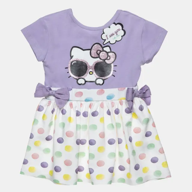 Φόρεμα Hello Kitty με glitter λεπτομέρεια