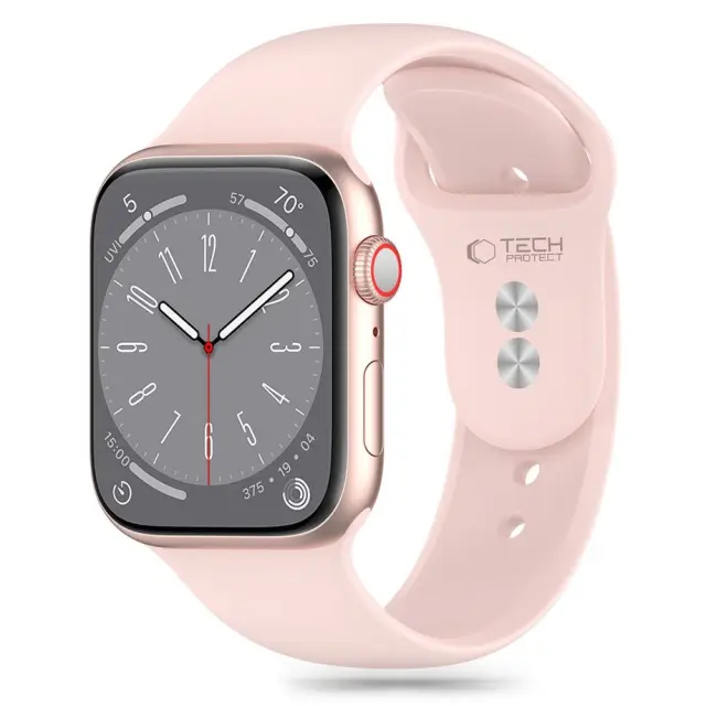 Tech-Protect Silicone Apple Watch 8 / 9 / 10 / 11 / 12 / Se (40 / 41 / 42 Mm) Light Pink