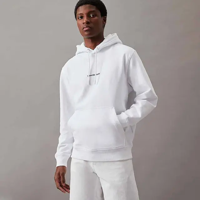 Calvin Klein - Ανδρικό Φούτερ Grid Monogram Regular Fit J30J325639-YAF Λευκό - 2XL