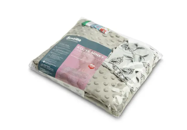 Κουβερτούλα Ελαφριά 100x75cm Minky Sensillo Grey Folk 43123 3