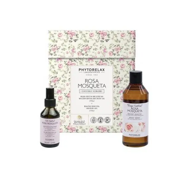 Phytorelax Rose Mosqueta Multi-Usage Dry Oil Έλαιο Πολλαπλών Χρήσεων, 100ml & Shower Gel Αφρόλουτρο, 250ml