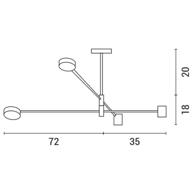 ΦΩΤΙΣΤΙΚΟ ΚΡΕΜΑΣΤΟ 4ΦΩΤΟ LED 24W 143X18 3