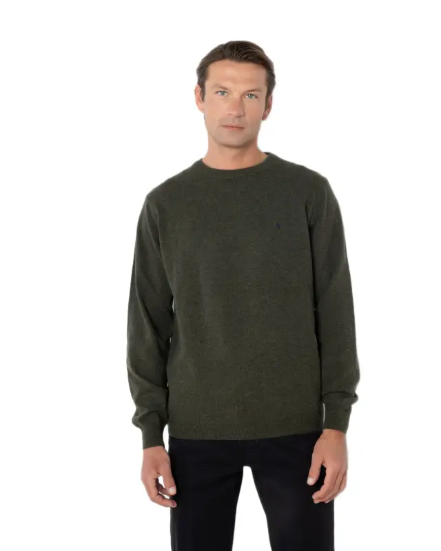The Bostonians Lambswool ανδρική πλεκτή μπλούζα μακρυμάνικη 3MR00012-25