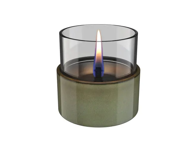 Επιτραπέζια Εστία Φωτιάς Aster 10 Reactive Glaze Tenderflame με διάρκεια καύσης 4 - 5 ώρες, χωρητικότητα δεξαμενής 200ml και διαστάσεις 9.8x9.7cm - Green TF-0440006