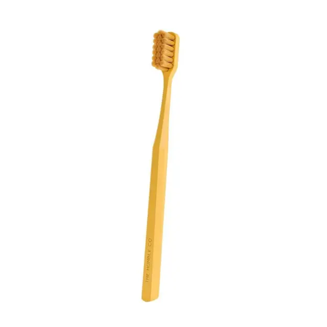 The Humble Co. Plant-Based Brush Pro With 7000 Bristles Ultra Soft Οδοντόβουρτσα Ενηλίκων Κιτρινη Μαλακή 1τμχ