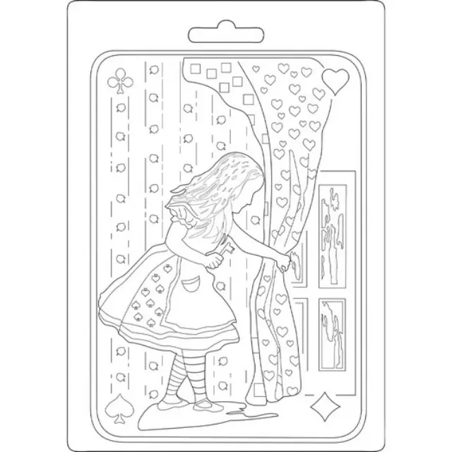 Καλούπι εύκαμπτο A5, 15x21cm, Stamperia, Alice