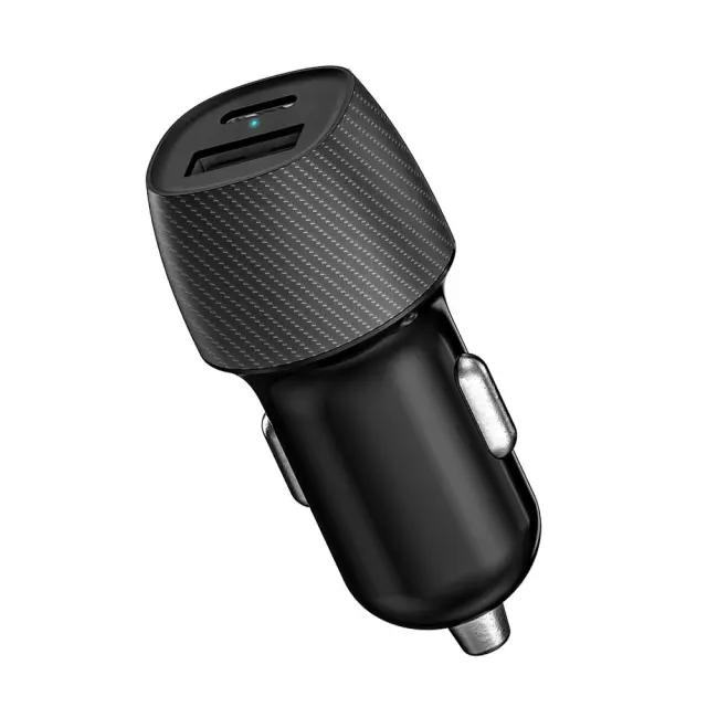 Φορτιστής Αυτοκινήτου Ancus Pulse D62 Dual USB-C PD 20W και USB QC 3.0A 18W Μαύρο 3
