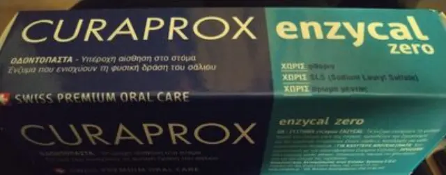 Curaprox Enzycal Zero Οδοντόκρεμα Χωρίς Φθόριο & SLS Κατάλληλη για Ομοιοπαθητική 75ml
